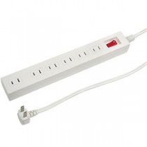 (まとめ) YAZAWA 集中スイッチ付節電タップ 6個口 2m 白 Y02612WH 【×3セット】