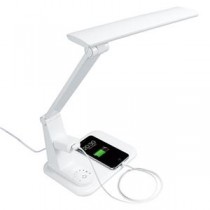 YAZAWA LED学習スタンドライト コンセント付き 10W ホワイト GSLA10D01WH