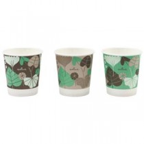 (まとめ) サンナップ ストロングカップHMリーフベイン 250mL 50個 3柄アソート 【×5セット】