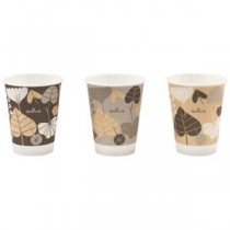 (まとめ) サンナップ ストロングカップHMリーフベイン 205mL 60個 3柄アソート 【×5セット】