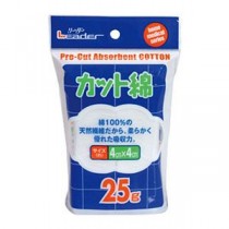 （まとめ）日進医療器 リーダー カット綿4×4cm 25g 1パック【×10セット】