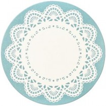 （まとめ）TANOSEE ペーパーコースターレース(丸) 厚さ1mm 1パック(100枚)【×10セット】