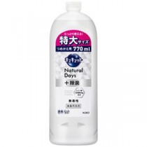 （まとめ）花王 キュキュット NaturalDays+除菌 無香性 つめかえ用 770ml 1個【×10セット】