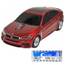 LANDMICE BMW X6シリーズ 無線カーマウス 2.4Ghz 1750dpi レッド + アルカリ乾電池 単3形10本パックセット BM-X6M-RE+HDLR6/1.5V10P