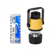 YAZAWA 0.3W1LEDランタンサーチライト + アルカリ乾電池 単3形10本パックセット LL83YL+HDLR6/1.5V10P