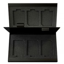(まとめ）Digio2 メモリーカードケース SD/6枚 MCC-2204BK ブラック【×3セット】