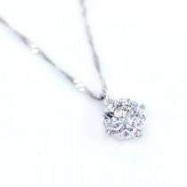 純プラチナ 0.7ct 4つ爪ダイヤモンドペンダント/ネックレス (鑑別書付き)