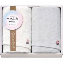 今治 サラふわエアリー フェイスタオル2P グレー B8124519