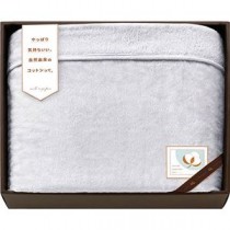 コットン セレクション ギフト 国産ふんわり衿付きシール織綿毛布(紀州 高野口産) グレー L7053600