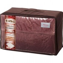 素材生活 抗菌・防臭+消臭＆吸湿発熱わた使用 毛布兼布団カバー レッド L7058620