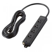 エレコム 3P黒タップ磁石付 4個口3m T-WRM3430LGB／RS