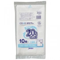 （まとめ）ジャパックス 再生原料入りポリ袋20L半透明10枚（×10セット）