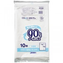 （まとめ）ジャパックス 再生原料入りポリ袋90L半透明10枚（×10セット）