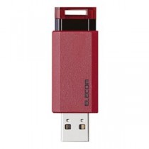 エレコム USBメモリ3.1 ノック式64GB MF-PKU3064GRD レッド