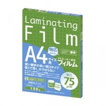 アスカ ラミネートフィルム75μm 100枚 A4 BH916