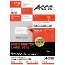 エーワン OAラベルHI-G27面四辺余白100シート76227