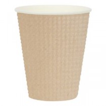 （まとめ）サンナップ エンボスカップ未晒し340mL 25個（×5セット）