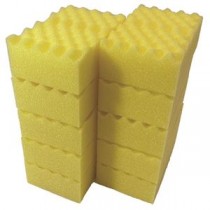 (まとめ）キクロン キクロンプロ カラースポンジ10個 イエロー (×5セット）