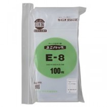 (まとめ）生産日本社 チャックポリ袋 140×100mm 100枚 E-8 (×10セット）