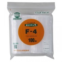 (まとめ）生産日本社 チャックポリ袋 170×120mm 100枚 F-4 (×10セット）