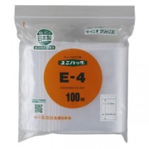 (まとめ）生産日本社 チャックポリ袋 140×100mm 100枚 E-4 (×10セット）