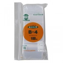 (まとめ）生産日本社 ユニパックチャックポリ袋85×60mm 100枚B-4 (×10セット）