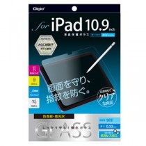 Digio2 iPad 10.9インチ用 ガラスフィルム 光沢指紋防止 TBF-IP22GS