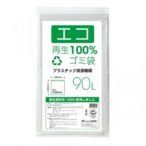 テラモト エコ再生100%ゴミ袋（10枚入×30冊） 90L