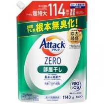 （まとめ） 花王 アタックZERO 部屋干し用つめかえ用 1140g 1個 【×5セット】