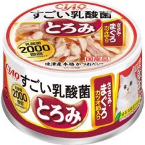 （まとめ） CIAO すごい乳酸菌とろみ ささみ・まぐろ かつお節入り 80g （ペットフード・猫用） 【×24セット】