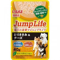 （まとめ） いなば JumpLifeパウチ とりささみ＆チーズ 40g （ペットフード・犬用） 【×24セット】
