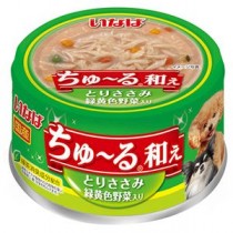 （まとめ） いなば ちゅ～る和え とりささみ 緑黄色野菜入り 80g （ペットフード・犬用） 【×10セット】