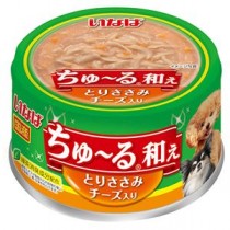 （まとめ） いなば ちゅ～る和え とりささみ チーズ入り＆ちゅ～るとりささみ 80g （ペットフード・犬用） 【×10セット】