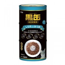 （まとめ） 黒缶3P しらす入りかつお 480g （ペットフード・猫用） 【×5セット】