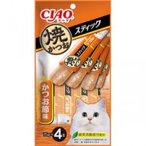 （まとめ） CIAO 焼スティック 焼かつお かつお節味 15g×4本 （ペットフード・猫用） 【×10セット】