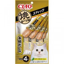 （まとめ） CIAO 焼スティック 焼かつお 本格だし味 15g×4本 （ペットフード・猫用） 【×10セット】
