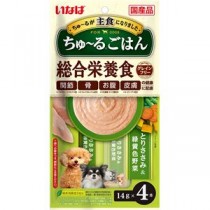 （まとめ） いなば ちゅ～るごはん とりささみ＆緑黄色野菜 14g×4本 （ペットフード・犬用） 【×10セット】