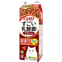 （まとめ） CIAO すごい乳酸菌クランキー牛乳パック チキン味 400g （ペットフード・猫用） 【×5セット】