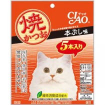 （まとめ） CIAO 焼かつお 本ぶし味 5本 （ペットフード・猫用） 【×5セット】
