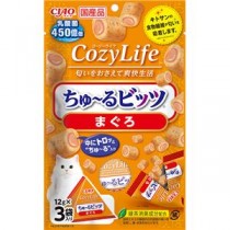 （まとめ） CIAO CozyLifeちゅ～るビッツ まぐろ 12g×3袋 （ペットフード・猫用） 【×10セット】
