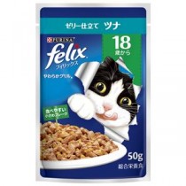 （まとめ） フィリックスパウチ やわらかグリル 18歳から ゼリー仕立て ツナ 50g （ペットフード・猫用） 【×24セット】