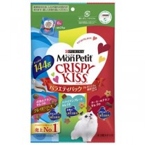 （まとめ） モンプチ クリスピーキッス バラエティパック グレイビーソース＆厳選グルメセレクト 144g （ペットフード・猫用） 【×5セット】