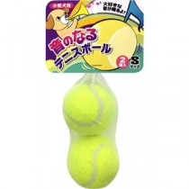 （まとめ） 音のなるテニスボールS 2個入 （ペット用品・犬用） 【×3セット】