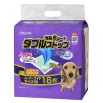 消臭炭シート ダブルストップ スーパーワイド 16枚 （ペット用品）
