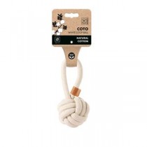 （まとめ） COTOループボール8cm ホワイト （ペット用品・犬用） 【×3セット】