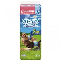 （まとめ）マナーウェア 男の子用 Sサイズ 青チェック・紺チェック 20枚【×2セット】 (犬 衛生用品/シーツ)