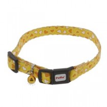 （まとめ）CAT COLLAR ハートカラー イエロー【×5セット】 (猫用品/首輪)