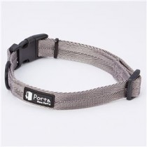 （まとめ）Porta カラー M シルバーグレー【×5セット】 (犬用品/首輪)
