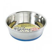 （まとめ）ワンちゃん用滑り止め付き ステンレス食器 11cm【×5セット】 (犬用品/食器)