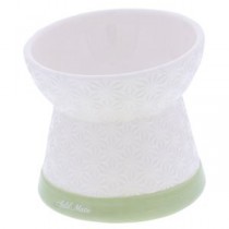 フードが食べやすい脚付き陶器食器 Mサイズ (犬猫用品/食器)